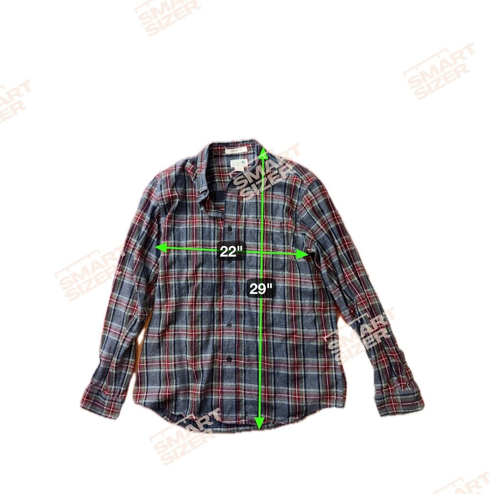 L.L. Bean Traditional Fit Gray‎ Plaid Flannel Shirt Mens Medium - Picture 5 of 5
